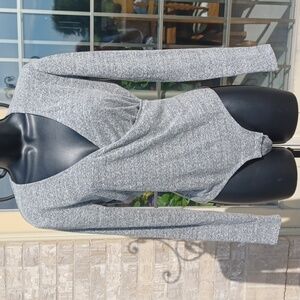 Madewell Wrap Thong Heather Smoke Bodysuit Medium